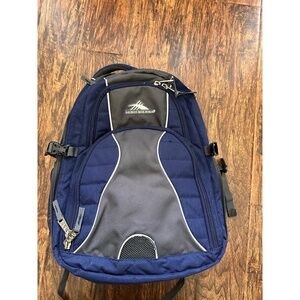 High Sierra Backpack Navy Blue And Grey Everyday Padded Straps Durable Versatile
